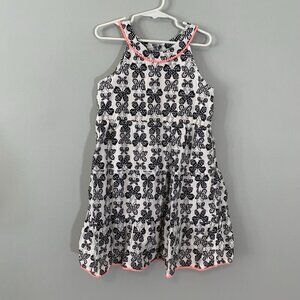 5/$25 Children's Place black white butterfly sleeveless lined summer dress